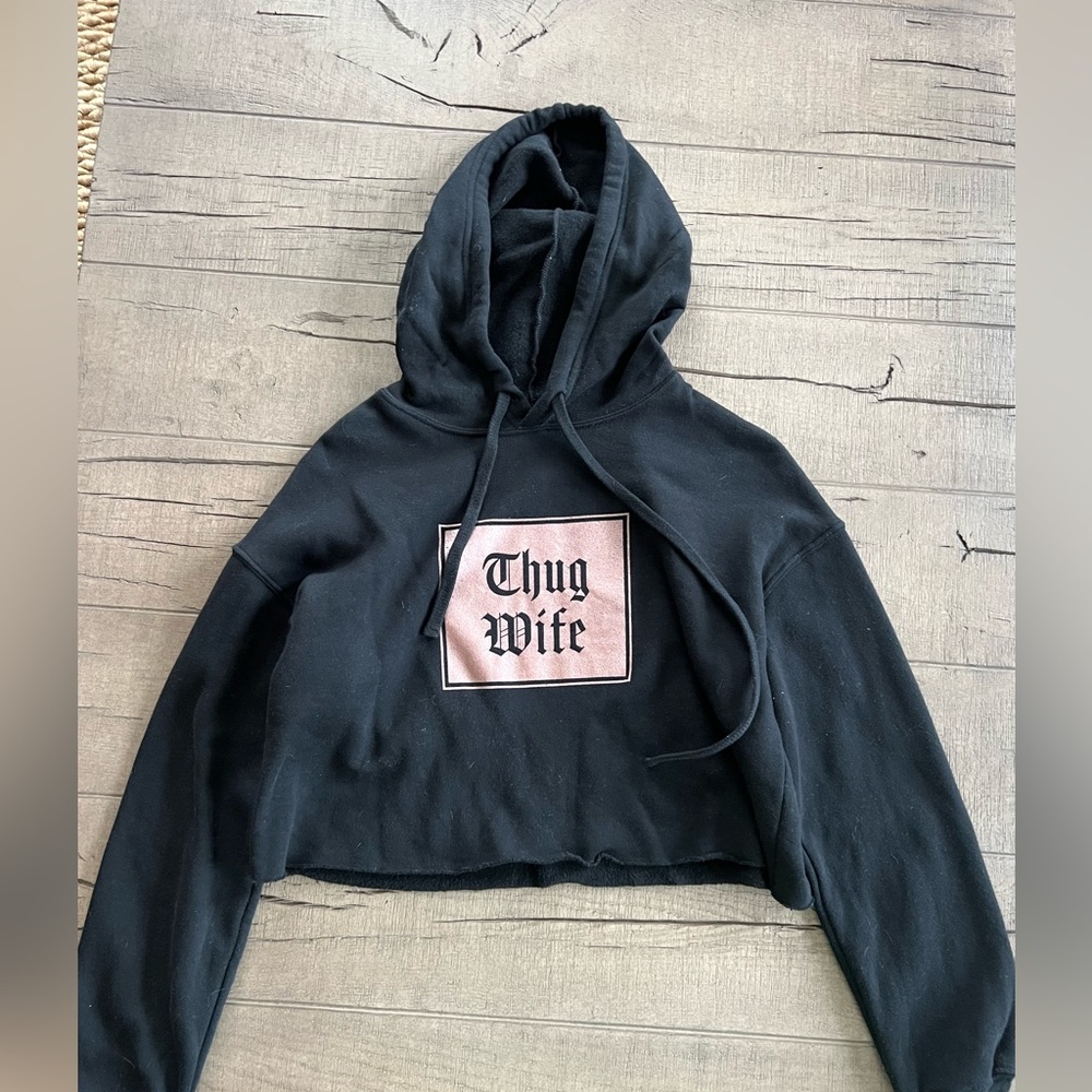 Kittenish “Thug Wife” Cropped Sweatshirt